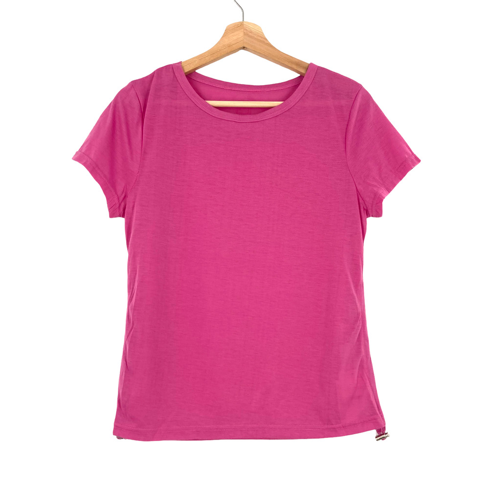 Laundry Shelli Segal Drawstring Pink Sport Activewear Tee